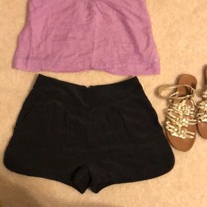 Ecoté Black Shorts with Pockets